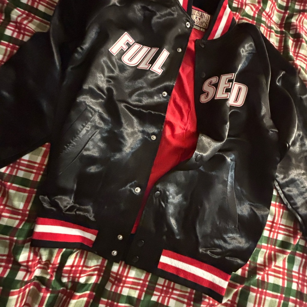 Full Send Black Varsity Jacket